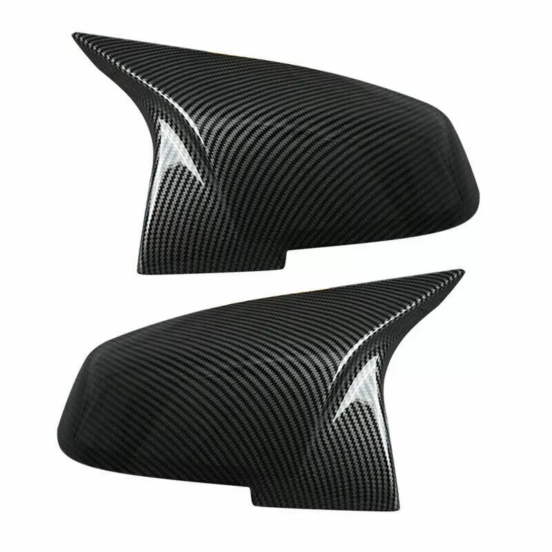 2x Carbon Fiber Wing Mirror Cover Cap For BMW F20 F21 F22 F30 F31 F32 F36 X1 E84